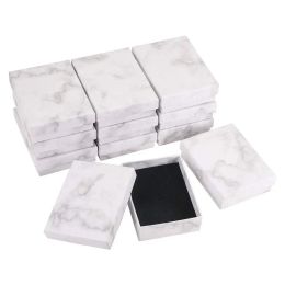 Necklaces Marble Jewelry Box Necklace Bracelet Rings Carton Packaging Display Box Gifts Jewelry Storage Organizer Holder Rectangle/Square