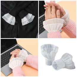 Knee Pads B36D Decorative Wrist Cuffs For Woman Elastic Lace Decorate Shirt Sleeve Summer Sunproof Accessories