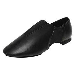 Sapatos de jazz com sola de couro para dança masculina e feminina