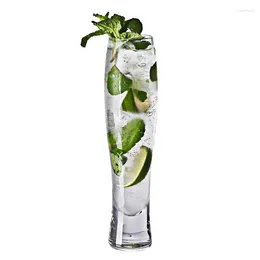Wine Glasses 4PCS Mojito Cocktail Slim Glass Candle Shape Set Of 4