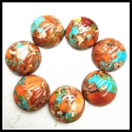 Beads 6PCS Nature Gem Stone Cabochons Round Shape Size 16MM NO Hole Beads Finding Accessories Natural Jasper Cabs Hot Selling Good One