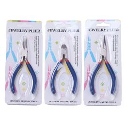 Equipments 3pcs Stainless Steel Jewellery Pliers Handle Antislip Splicing Fixing Cutting Tools for Jewellery Making DIY Handmade Accessories