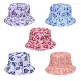 Berets Double-sided Paisley Printed Pattern Basin Cap Outdoor Women Solid Casual Cotton Fishing Hat Bucket Hats Fisherman Caps Gorras