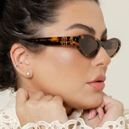 Designer para mulheres MU Oval Monogram de alta qualidade óculos de sol com caixa original