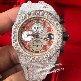 SuperClone Ap Diamond Diamonds Watch Pass Test Quartz Movement vvs Iced Out Sapphire Watch 2023 Moissanite Vvs Out Best Quality Rose Gold Silver Tone Case Test Ora