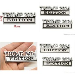 Party Decoration Metal Trmup 2024 Edition Car Emblem Badge Stickers Decoration Drop Delivery Home Garden Festive Party Supplies Event Dhmdb