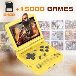 Players POWKIDDY v90 Handheld Game Console Retro Mini IPS Screen Portable Mini Video Game Consoles For PS1 Children's Gift 16 Simulators