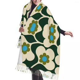 Scarves Print Japonica Spruce Orla Kiely Scarf Wrap Women Long Winter Fall Warm Tassel Shawl Unisex Fashion Versatile Female