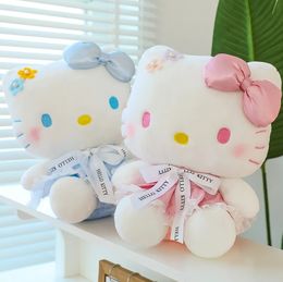 2024 New Flower Cat Cartoon Doll Cute Girl Heart Plush Toy Children's Gift Factory Wholesale Stock