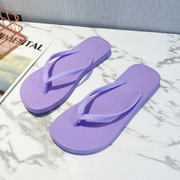 Solid Color Soft Anti Sole Slip Flip Flops Slippers Beach Shoes Summer Sandals P 71 pers