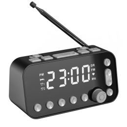 Radio Clock Radio Led Display Digital Desktop Alarm Clock Dual Usb Charging Port Dab/dab+ Fm Broadcasting Radio with Antenna European