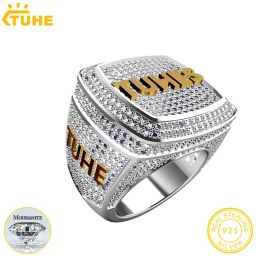 Rings Custom Rings For Men Letters Sterling Silver 925 Combination Letter Name Moissanite Rings Jewelry