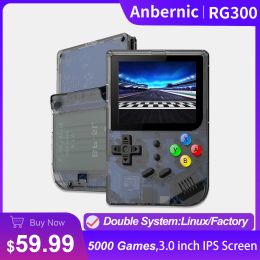 Players ANBERNIC NEW RG300 Retro Game Console IPS Screen 5000 Video Games 64G FW OS Tony 2.2 System Portable Handheld Consola Player