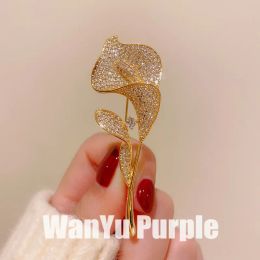 Brooches Brooches for Women Wedding Accessory Bridal High Quality Tulips Cardigan Shawl Brooch Pin Fine Jewellery Drop Shipping