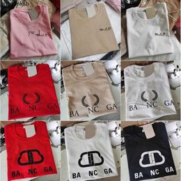 Balencigaly France Paris Designer Cotton Blend T Shirts Letter Printed Mens Women Graphic Sleeves 2B Clothes Casual Fashion Trend Balencaigaly Crew Neck 8886