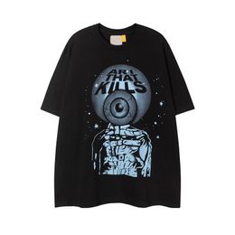 Designer Galleries Tee Depts T-shirts Man Womens Tees ink splash graffiti letters loose short-sleeved round neck clothes AL9Q