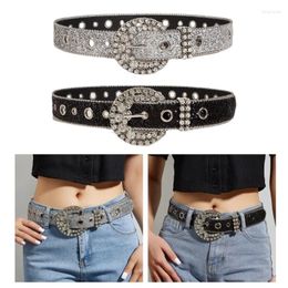 Belts Full Diamond Waist Belt For Dress Adjustable Pin Buckle Shinning Rhinestone Wide Ladies Skirt Wholesale