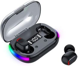 Wireless earbuds, high fidelity digital LED display stereo gaming earbuds, Bluetooth headphones, TWS wireless earbuds for gaming, exercise, sports, work, running, gym