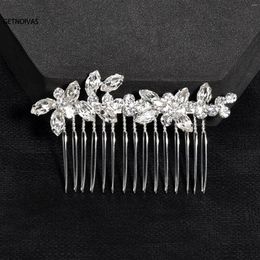 Hair Clips Bridal Silver Colour Crystal Combs Wedding Accessories For Women Bride Headpiece Tiaras Jewellery Bridesmaid Gift