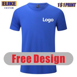 ELIKE QuickDrying Breathable Sports T Shirt Custom Embroidery Printed Personal Group Design Summer Men And Women Top 240220