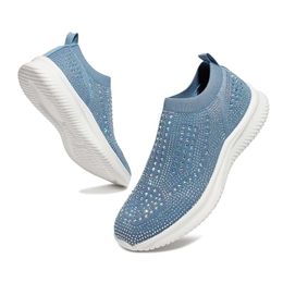 BELOS Women's One Diamond Mesh Water Step Walking Fashion Breathable Flash Sports Shoes 945 29591