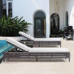 Camp Furniture Villa El Swimming Pool Lounge Chair Resort Outdoor Garden Waterproof And Sun Proof Rattan Beach