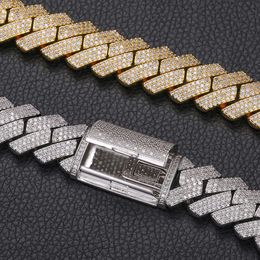 High Quality 16Mm Iced Out Miami Cuban Link Bracelets VVS Moissanite With Brilliant Sparkle