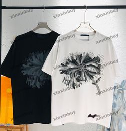 xinxinbuy Men designer Tee t shirt 2024 dots pumpkin letter printing 1854 short sleeve cotton women Grey black white S-2XL