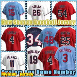 4 Carlos Correa 23 Royce Lewis Jersey Baseball Twins 49 Pablo Lopez 3 Harmon Killebrew Max Kepler Minnesota Kirby Puckett Rod Carew Byron Buxton Nick Gordon Larnach