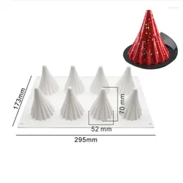 Baking Moulds 8 Cavity Christmas Tree Shaped Silicone Cake Mould Candle Cookies 3D Tools Making