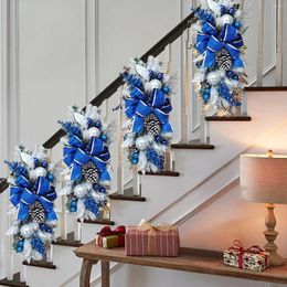 Decorative Flowers Christmas Front Door Garland Outdoor Decoration Holiday Welcome Wreath Fashion Simple Festival