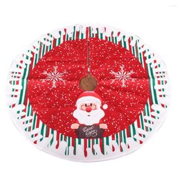 Christmas Decorations Tree Skirt Santa Claus Plush Mat Flannel Printed Carpet Xmas Bottom Decor For Home Year Party Decoration