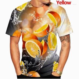 Men's T Shirts 2024 Fashion Est Summer 3D Printing Shirt Fruit Unisex Funny Short Sleeved Tees Men/women Tops