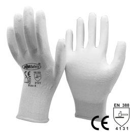 Gloves 12 Pairs Anti Static Cotton PU Nylon Work Glove ESD Safety Electronic Industrial Working Gloves for Men Or Women