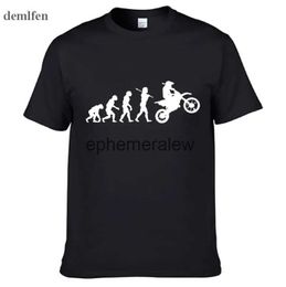 Men's T-Shirts Summer Fashion Evolution Motocross T Shirts Men Short Sleeve Cotton T-shirt Funny Hip Hop Clothing Tops TeesH24222