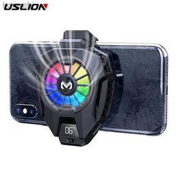 Other Cell Phone Accessories USLION Mobile Phone Cooler Cellphone Radiator Semi-Conductor Cooling Chip Portable Back Clip Phone Cooling Fan Cool Heat Sink 240222