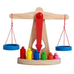 Weighing Scales Wholesale Wooden Children Enlightenment Nce Weights Teaching Scale Educational Toys Gift Drop Delivery Office School Dhzvp