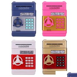 Novelty Items Atm Mini Password Money Box Electronic Piggy Bank Safety Chewing Cash Coins Saving Matic Deposit Banknote Kids Gift Dr Dhw87