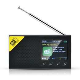 Radio Digital Pocket Dab Radio Small with Bluetooth 5.0 Portable Plus Fm Stereo Radio, 1200 Mah Operated Battery for Camping Travel