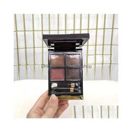 Eye Shadow Fast Ship 4Colour Eyeshadow Palette Body Heat Disco Dust Suspiciou Matte Shimmer Makeup Palettes With Brush Eyes Cosmetics Dhl1Z