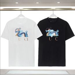 The latest model Hot selling items dragon printing The new fashion T-shirt is customized for the European version. Classic patterns showcase high-end elegance.