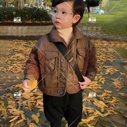 Down Coat Fashion Baby Girls Boy Jacket Thicken Warm Kids Autumn Winter Spring Toddler Outerwear Clothing Plus Velvet Lapel