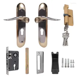Keychains Indoor Household Door Handle For Home With Security Lock Key Set Aluminium Alloy
