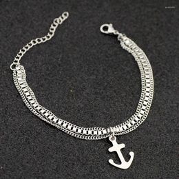 Charm Bracelets Fashion Simple Female Trend Stainless Steel Bead Chain Three-layer Cross Bracelet Gift Jewellery