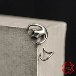 Earrings MKENDN Gothic Punk Lizard Ear Cuffs for Women Sterling Silver Animal Geckos Clip Earrings No Piercing Fake Cartilage Earrings