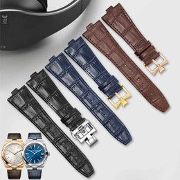 Other Watches Genuine leather strap replaces Horizon 47040/49150/49020 series butterfly buckle protruding ear interface denim watch strap 25-8mm J240222