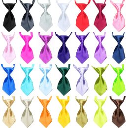 Accessories 25/50/100pcs Small Dog Ties Solid Adjustable Pet Dog Cat Bow Ties Accessories Pet Neckties Ties Bowties Dog Holiday Products