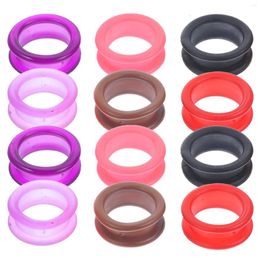 Dog Apparel 12 Pcs Silicone Ring Grooming Scissors Finger Insert Non-slip Hairdressing Accessories Grips Silica Gel Coloured Rings