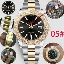 huge Stereoscopic diamond mens watch numerals Mechanica automatic 43mm High Quality Stainless steel swimming waterproof sports Sty244l