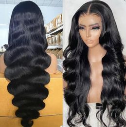 Body Wave Transparent Lace Front Wig Bling Hair Frontal Wig 150% Density Human Hair 4x4 Lace Closure Wigs For Women